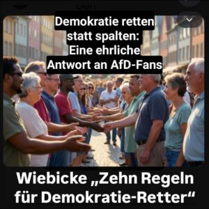 Demokratie retten statt spalten - Eine ehrliche Antwort an AfD-Fans - Zehn Regeln
