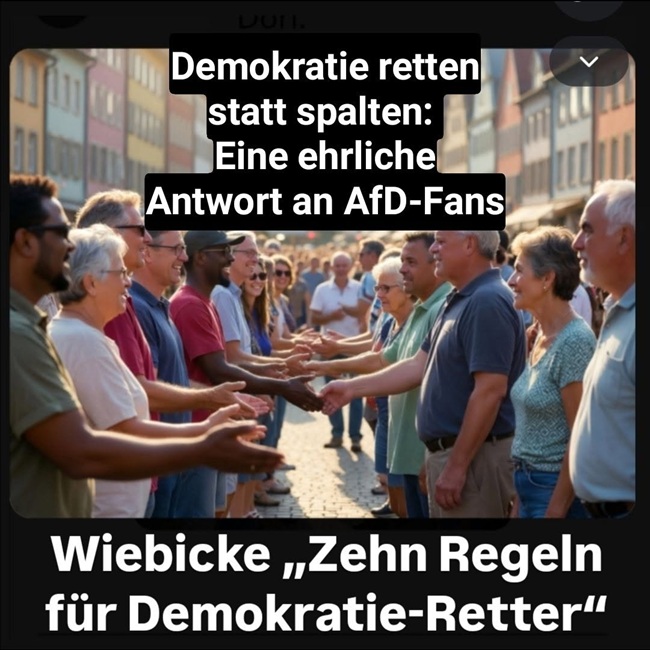 Demokratie retten statt spalten - Eine ehrliche Antwort an AfD-Fans - Zehn Regeln für Demokratie-Retter - Jürgen Wiebicke