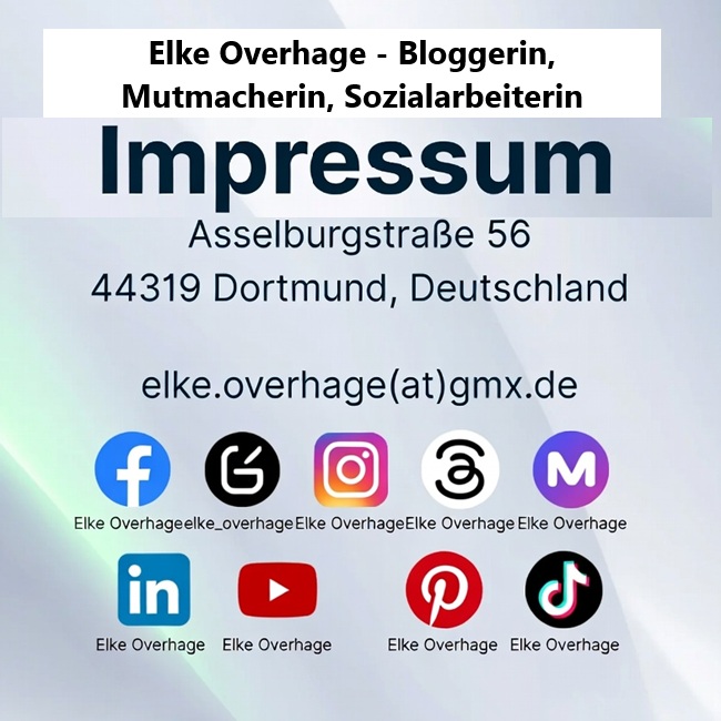 Impressum Elke Overhage blog elkeoverhage.de
